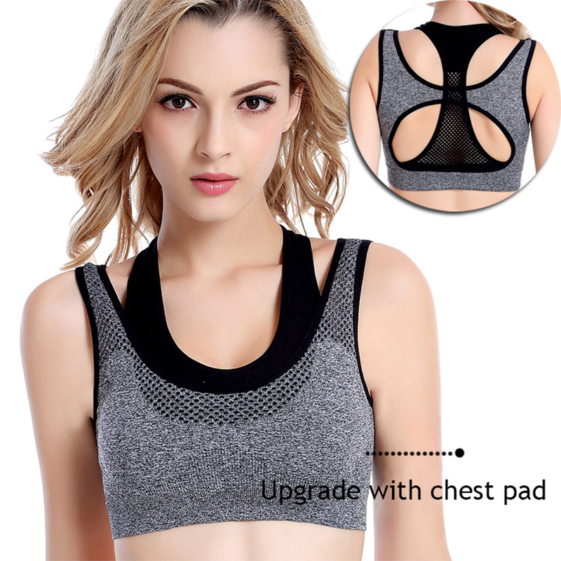 Underwire Bra Padded - 通気性のあるスポーツブラ,耐衝撃性,シームレス,腕立て伏せ,速乾性,フィットネス,ヨガ,ランニング用
