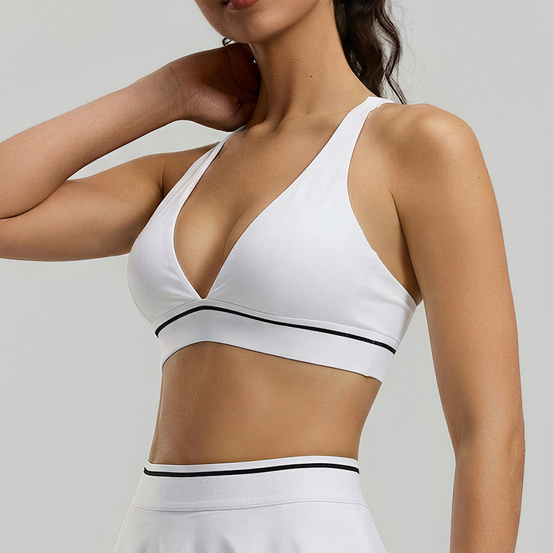 Sports Bra Racerback - ファッションアメリカンスタイルヨガブラジャー女性用セクシースキニーレーサーバックワークアウトブラデイリーフィットネス多用途ハイインパクトスポーツブラ