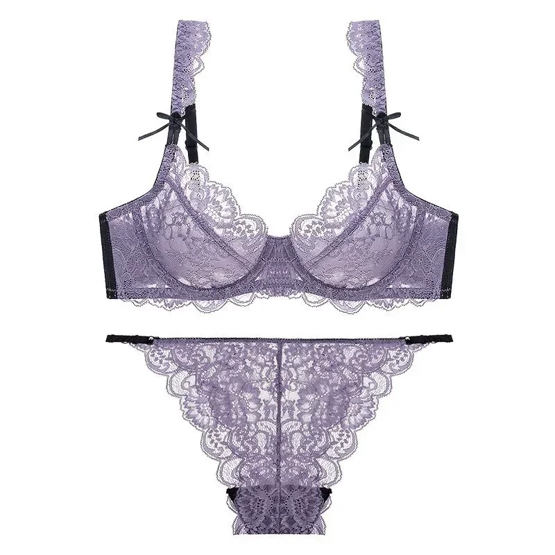 セクシーな透明な超薄型レースのランジェリーセット女性収集下着 - Cotton Bra Everyday のレビューと価格