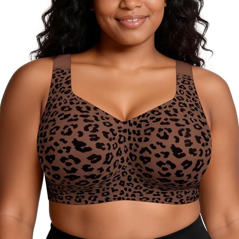 レオパード柄ゼリーブラ ノンワイヤー プッシュアップ ワイヤ - Underwire Bra Padded のレビューと価格