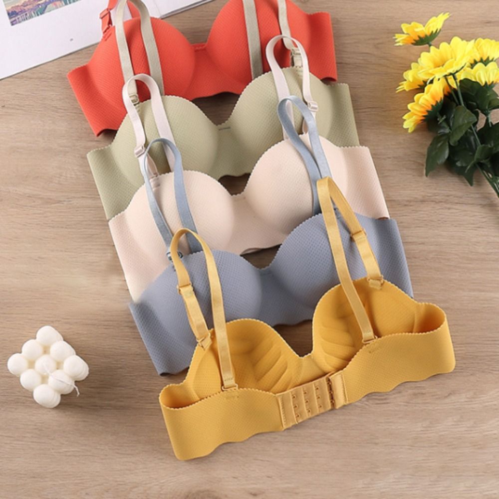 セクシーで快適なシームレスブラ、キャンディーカラー、調整可能 - Wirefree Bra Comfort のレビューと価格
