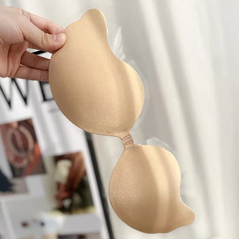 再利用可能な粘着式ニップルカバー A～Dカップ、シリコンパッ - Plunge Bra Push Up のレビューと価格